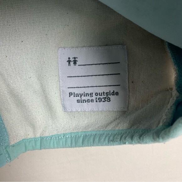 Columbia Sherpa Girl’s 4-5 Off White Light Blue Full Zip Fleece Jacket Spring - Picture 5 of 5